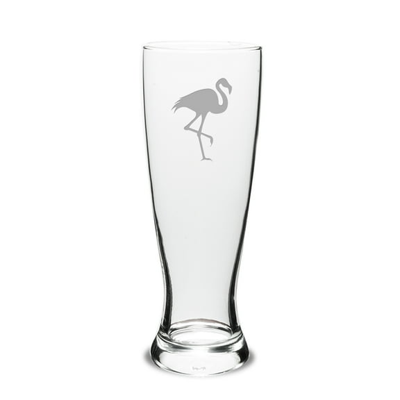 Flamingo Deep Etched University Beer Pilsner Glass