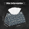 thumbnail image 6 of Goofa Daisy Floral B Pattern Triangle Square Tissue Box Cover, Modern PVC Leathe Facial Paper Holder,Decorative Holder/Organizer for Bathroom Vanity Countertop, 6 of 9
