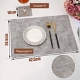 thumbnail image 5 of 4Pcs Leather Placemats with Coasters Rectangle Dual-Sided Unique PU Table Mats Heat Resistant Placemats for Dining 12" x 18", 5 of 8
