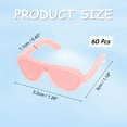 thumbnail image 2 of Uxcell 60 Pcs Mini Figures Sunglasses, 1.3" Plastic Miniature Glasses Figures Costume Eyeglasses for Crafts Figures Making Supplies Accessories Cat Decoration, Pink, 2 of 6