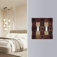 thumbnail image 4 of Yayeee Toggle Light Switch Wall Plate 2-Gang 4.56"x4.48" Decorative Outlet Cover, Star Spangled Squares, 4 of 7