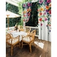 thumbnail image 5 of nqOlkjepod Outdoor Curtains for Patio Waterproof, Flower Leaf Outdoor Privacy Panels Grommet, Spring Weeping Blossom Paintings Watercolor Blackout Outside Curtains for Porch/Cabana 54"x95", 1 Panel, 5 of 8