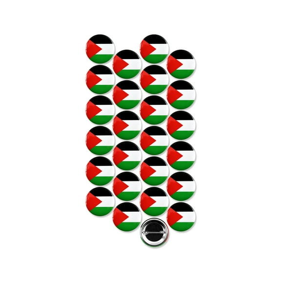 25 Pack - Palestine Flag Pinback Buttons - 1.5 Inch
