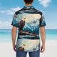 thumbnail image 4 of Fotbe Iceberg Bald Eagle Camisa Hawaiana para Hombre Unisex – Camisa Casual de Verano con Botones de Manga Corta de Algodón y Lino,X-Large, 4 of 7