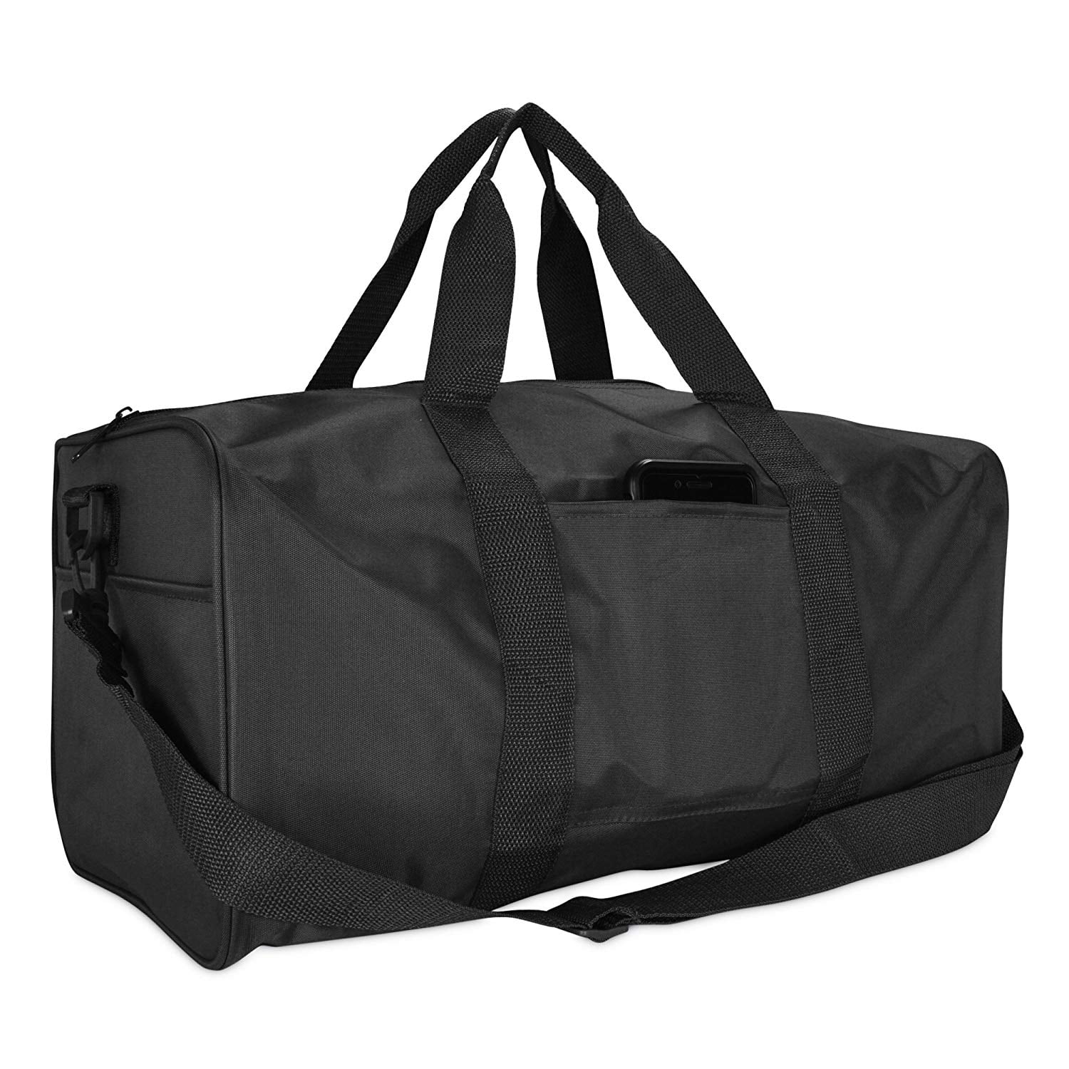 19&quot; ImpecGear Duffle Bag Travel Sports Gym Nylon Square Strap Carry On Adjustable Bag (Black ...