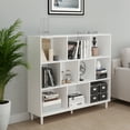thumbnail image 5 of 10-Cube Storage Organizer Bookshelf with Legs,Freestanding Display Bookshelf,3-Tier Cubical Storage Shelves,White, 5 of 9