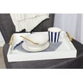 thumbnail image 4 of Kate and Laurel Lipton Decorative Tray with Polished Metal Handles, White and Gold, 4 of 5