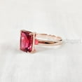 thumbnail image 3 of Octagon Pink Tourmaline Tiny Ring, Natural Pink Tourmaline Ring, October Birthstone, 925 Silver, Womens Ring, Dainty Minimal Ring, Statement Jewelry, Micron Plating, Valentine Gift, Solitaire Ring, 3 of 9