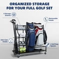 thumbnail image 6 of Mythinglogic Golf Storage Garage Organizer, Golf Bag Storage Stand and Other Golfing Equipment Rack, 6 of 7