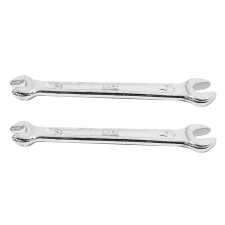 

2X Silver Tone 5.5mm X 7mm U Shape Double Open-Ended Wrench Tool