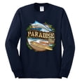 thumbnail image 2 of Wild Bobby, Paradise Surf Shack Marlin Pop Culture Mens Long Sleeve Shirt, Navy, 3XL, 2 of 3