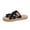 Black, variant on Women's Slide Sandals Slip On Open Toe Criss Crossflat Sneakers Breathable Soft Casual Water Sandals 36