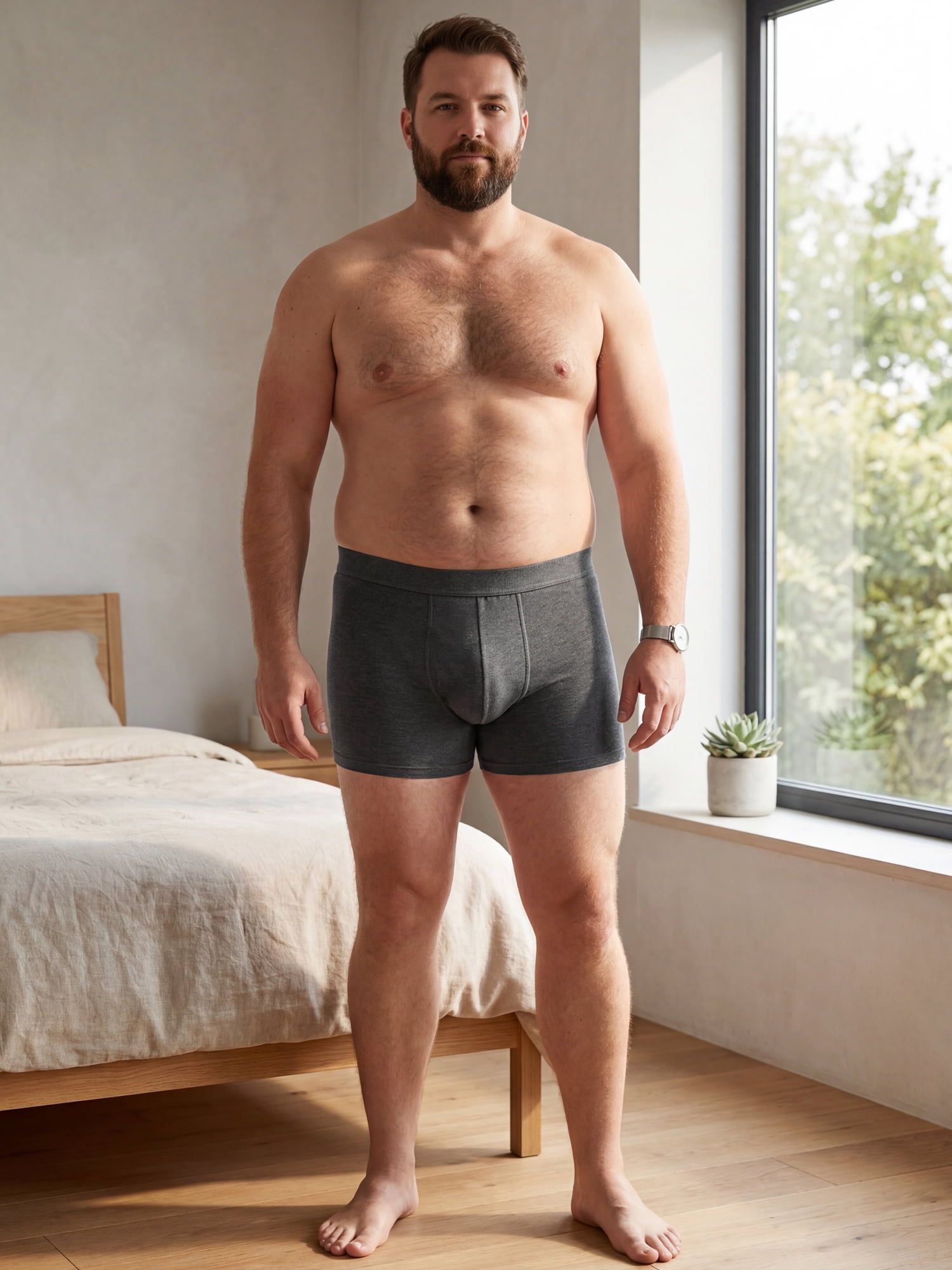 DARING DIVA Men's Big Tall Stretch Waistband Mid-Waisted Underwear 2XL Gray