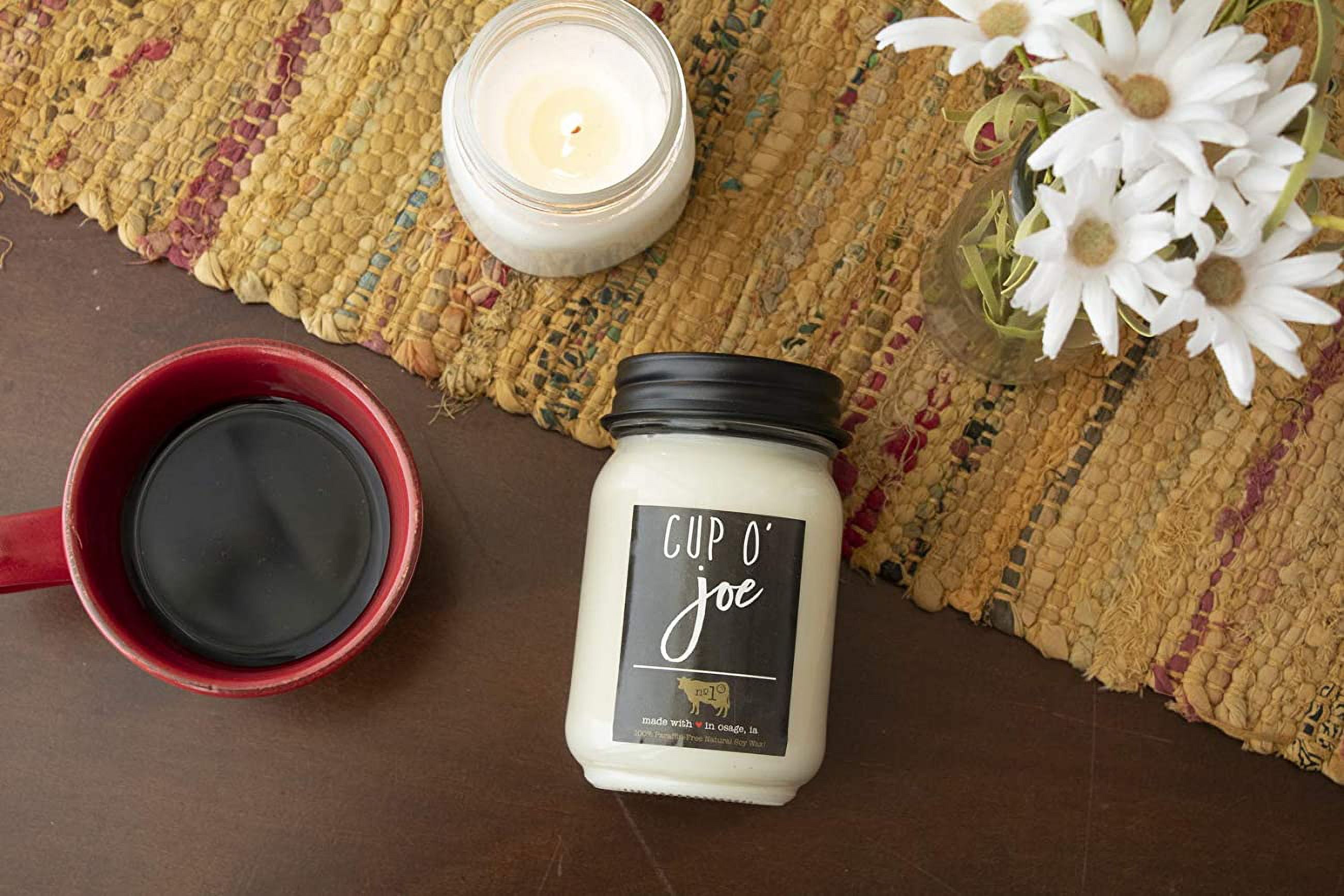 Milkhouse Candle Company, Farmhouse Collection, 26oz Canning Jar, Cup O' Joe