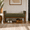 Green, variant on VKNOW Chenille Ottoman Bench with Arms, Upholstered Storage Ottoman for Bed End of Bed, Modern Accent Ottoman with Solid Wood Frame for Living Room Entryway, Easy Assembly, Light Brown