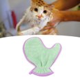 thumbnail image 3 of Guante de toalla de limpieza para mascotas, fibra superabsorbente, reutilizable, para baño de gatos y perros, herramientas para el cuidado de mascotas, color verde, 3 of 12