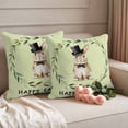 thumbnail image 3 of Outdoor Waterproof Pillow Covers Easter Bunny Farmhouse Garland Decorative Throw Pillow Protectors,Pillowcase Cushion Cases for Patio Sofa Garden Couch,16x16in,Pack of 2, 3 of 13
