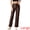 Brown, variant on Women's Faux Leather High Waist Straight Leg PU Punk Trousers M Red