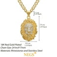 thumbnail image 6 of NEGS 18K Gold Plated Lion King Pendant 24'' 7mm Chain Punk Viking Rock Hip Hop Stainless Steel Necklace for Men, 6 of 7