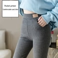 thumbnail image 2 of Forro Polar Para Mujer, Mallas Gruesas Elásticas De Cintura Alta Con Bolsillos, Pantalones De Yoga Cálidos Térmicos Para Invierno, Pantalones Para Senderismo Y Correr Eigraketly HA046943-06, 2 of 6