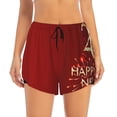 thumbnail image 2 of Xecao Happy New Year 2025 for Double-layer Running Short for Women, Perfect for Gym, Tennis, and More, Featuring a Convenient Pocket-Large, 2 of 7