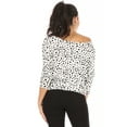 thumbnail image 4 of Dolman Tops for Women Sexy Off The Shoulder Tops Banded Waistband Shirts 3/4 Sleeves Regular and Plus Size Tops, 4 of 6