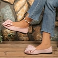 thumbnail image 3 of Bowknot Ballet Flat Shoes for Women Comfy Round Toe Walking Shoes Casual Slip on Wedding Dressy Shoes Red Size 7.5, 3 of 7