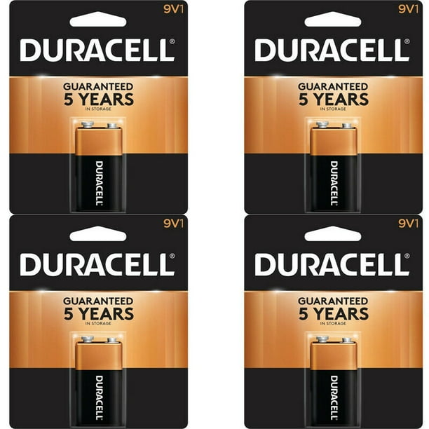 4 Count Duracell 9V Coppertop Alkaline Battery