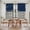 Blue, variant on Black Striped Kitchen Curtain for Berdoom Living Room Cafe 45 Inch Length, Farmhouse Stripes Modern Abstract Art Tiers Curtains Light Filtering Drapes Rod Pocket Window Treatment 2 Panels 52"Wx45"L