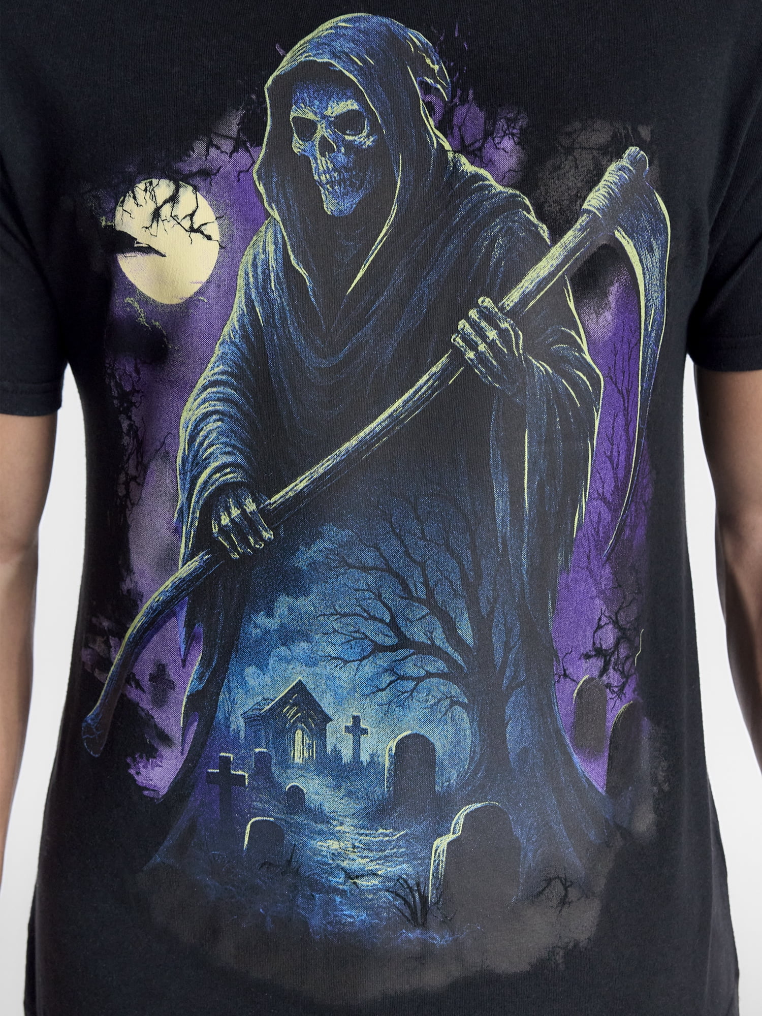 Halloween Men's Grim Reaper Graphic Tee from Way to Celebrate, Sizes XS-4XLT