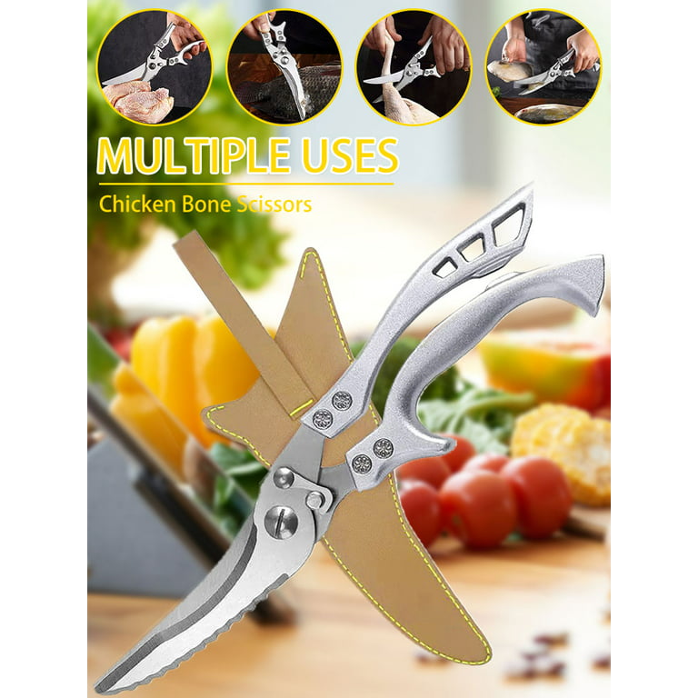 BCOOSS Stainless Steel Kitchen Scissors Heavy Duty for Poultry Dishwasher  Safe Kitchen Tool Shears for Food 