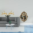 thumbnail image 2 of Escultura De Pared Con Cabeza De Ciervo De Resina Y Marco De Fotos Vintage. Colección De Artesanías Artísticas Para Oficina, Hogar, Dormitorio, Galería. Decoración Boho Para Pared., 2 of 8