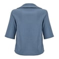 thumbnail image 2 of Blusa George para Mujer, Manga al Codo Azul Talla CH, 2 of 4