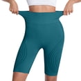 thumbnail image 4 of Plus Size Women's Seamless Hip Lifting Fitness Shorts,High Waisted Tummy Control Compression Yoga Shorts with Textured Design,Peach Butt Gym Workout Shorts Blackish Green XXXL, 4 of 4