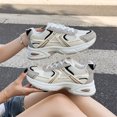 thumbnail image 6 of Women's Retro Chunky Platform Sneakers Breathable Mesh Lace Up Non Slip Cushioned Casual Walking Shoes, 6 of 8