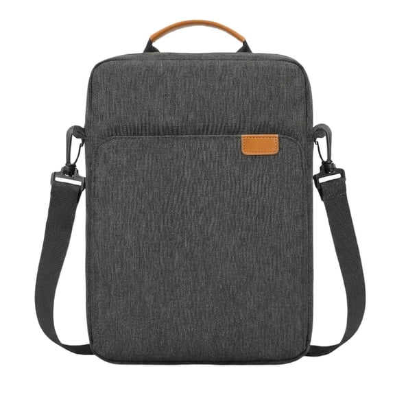 13.3 Inch Portable Tablet Case, Laptop Shoulder Bag with Crossbody Strap, Black