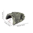 thumbnail image 4 of Cueva para escalón de los reptiles de tortugas, Adorno de decoración con terraza para escalar, escondite seguro, grande, hecho de resina no tóxica, para hábitat de de, 4 of 7