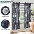 thumbnail image 3 of Yayeee Window Curtains Light Filtering 63"x42" Grommet Panel Pair Home Living Room Decor, Jolly Snowman, 3 of 7