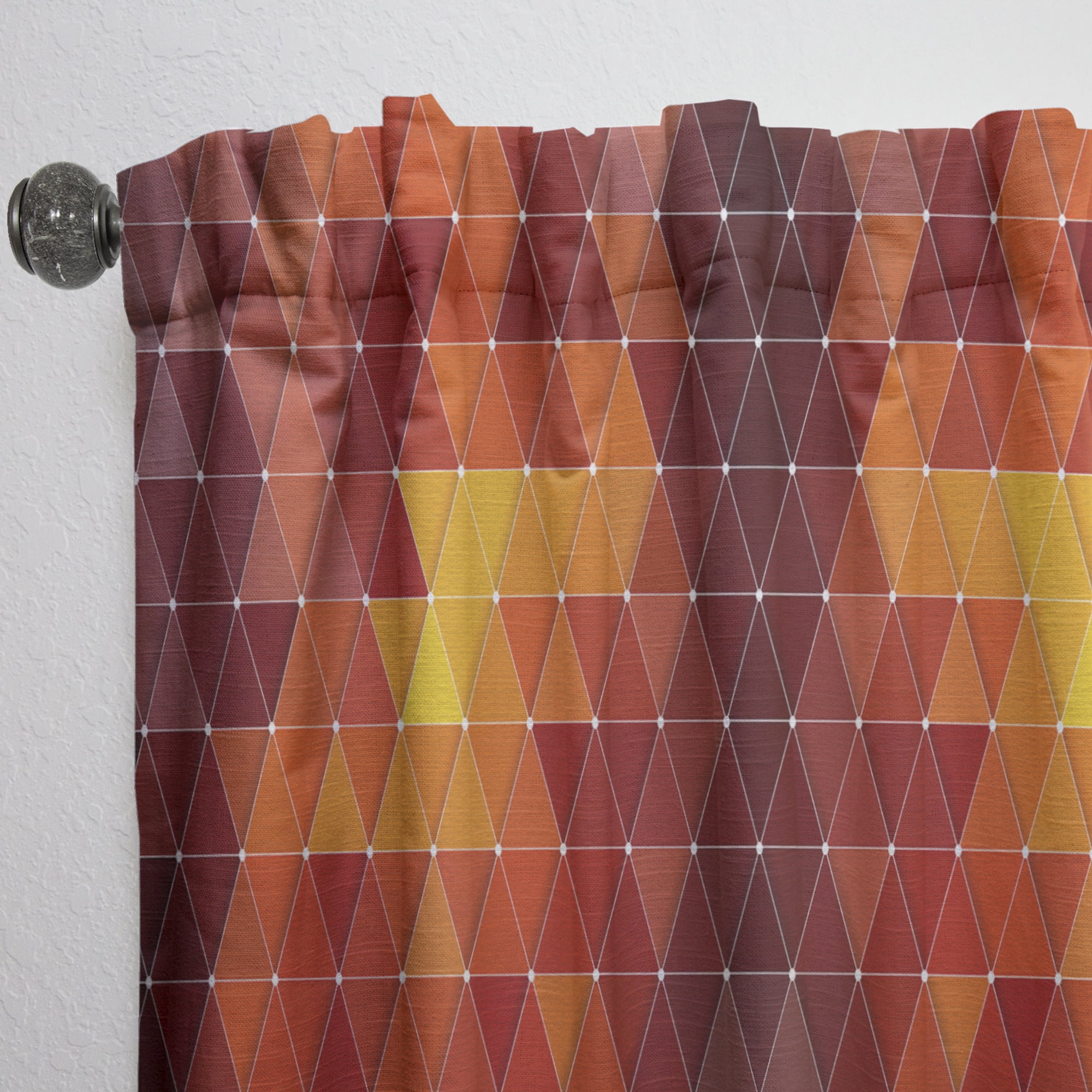 Designart 'Triangular Shapes Colourfields XVII' Modern & Contemporary Curtain Panel