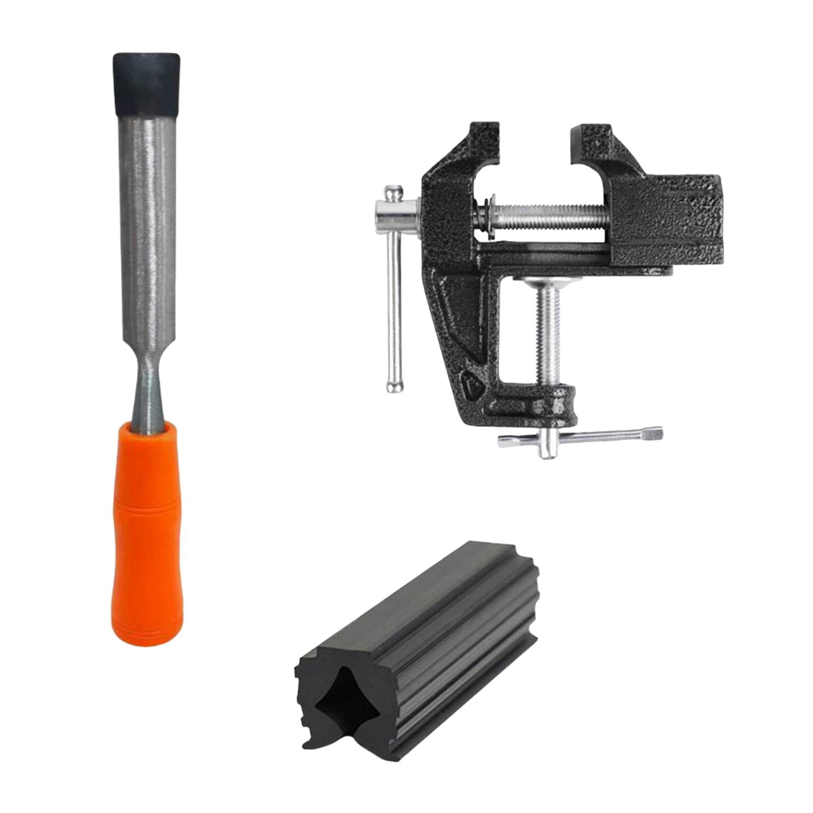 funtasica 3 Pieces Golf Grip Kits Grip Tape Remover Repair Tool Professional Table Vise Accessories Easy to Use Bench Vise Rubber Clamp Orange
