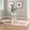 White, variant on Powell Augusta Wood X-Base Dining Table with Glass Top, Black