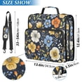 thumbnail image 2 of FORMRS Zipper Binder with Shoulder Strap 2-inch Ring 500 Sheet Capacity File Bag, Navy Floral Pattern, 2 of 5