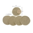 thumbnail image 3 of Maison Concepts 4 PC Round Jute Braided Plain Coaster (Brown) 4" X 4" X 1", 3 of 4