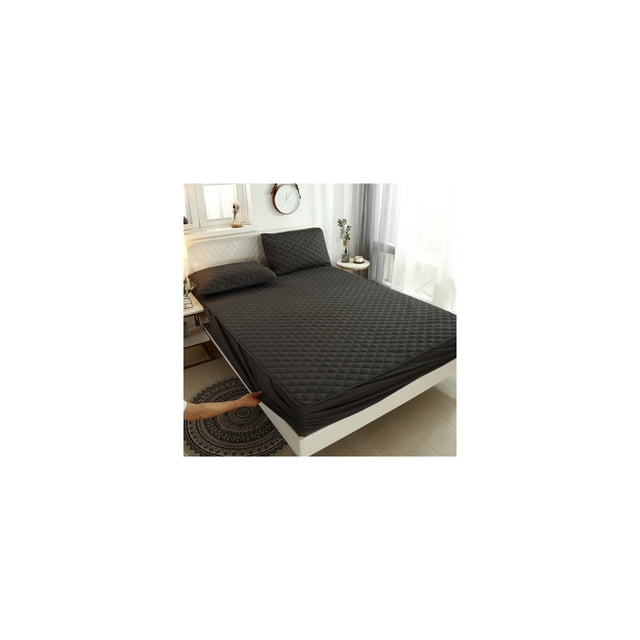 Funda de colchón impermeable para 2 plazas, color negro