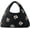 Black, variant on Floral Denim Handbag for Women, Sequin Beaded Triangle Shoulder Tote Bag Party Clutch Purse