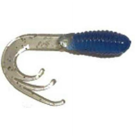 Big Bite Triple Tip Grub 2 10ct Blue Clear Silver