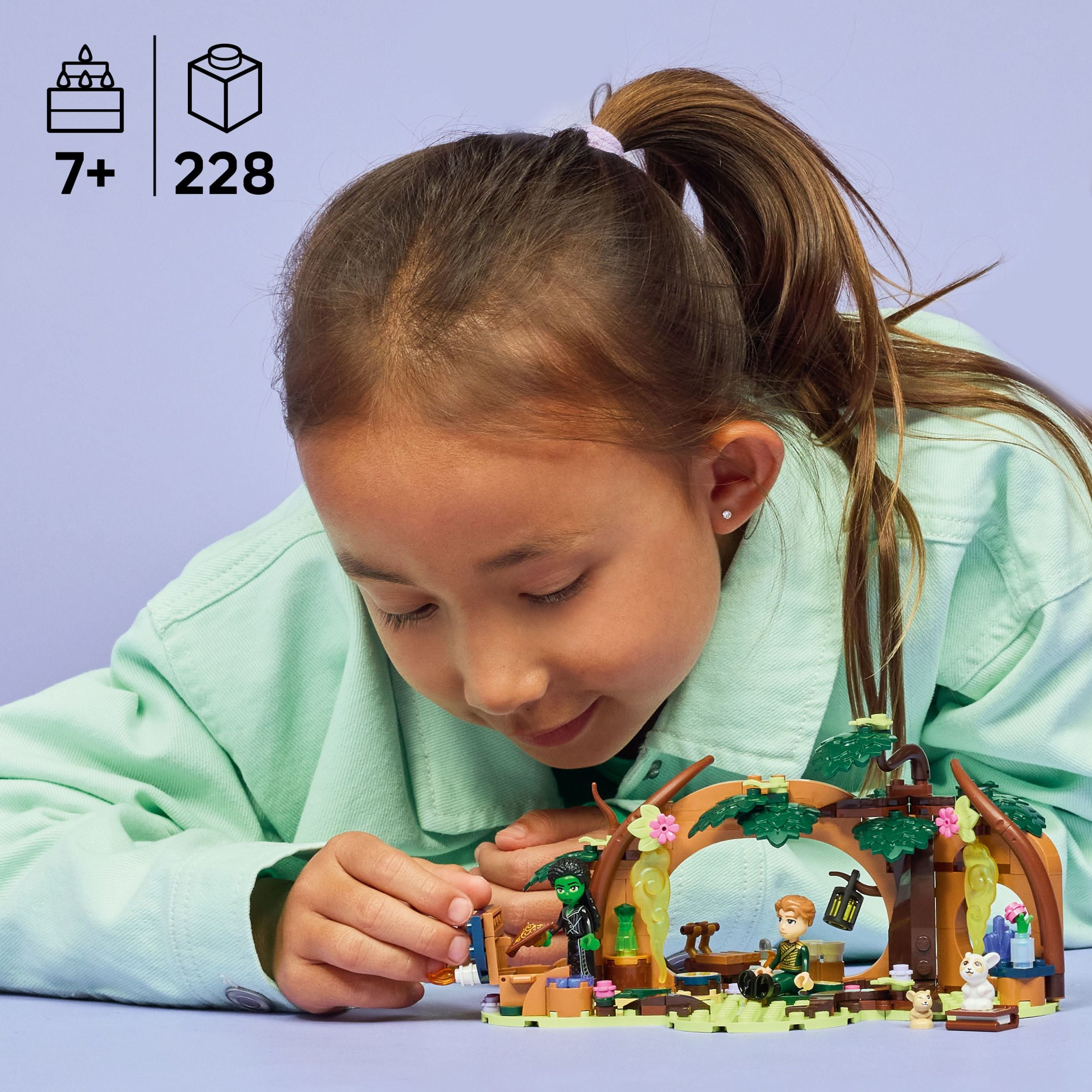 LEGO Wicked Elphaba’s Retreat Building Toy - Elphaba & Fiyero Toy Figures and Playset with Forest Friends - Pretend Play Building Blocks for Kids, Ages 7+ - Wicked Gift for Girls & Boys - 75687