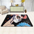 thumbnail image 2 of Dreamtimes Sugar Skull Halloween Area Rug 72x48in Dia De Muertos Non-Slip Floor Carpet Comfort Floor Mats Decor for Indoor Living Dining Room and Bedroom Area, 2 of 7