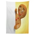 thumbnail image 3 of Ambesonne Gingerbread Man Tablecloth Rectangular Table Cover, Xmas Character, 52"x70", Multicolor, 3 of 4