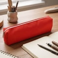 thumbnail image 2 of SLYNSHome Solid Color Pencil Case, Simple Zipper Stationery Pouch,Orange Canvas Lightweight Portable Pen Storage Bag For Daily Office Supplies, 2 of 7